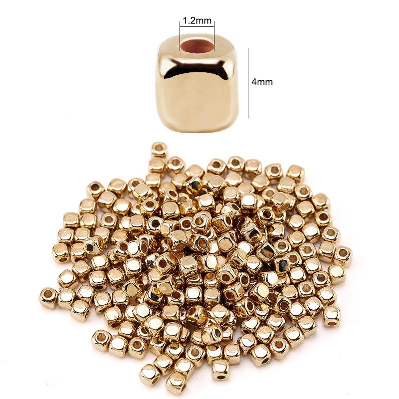 200 Pieces Flat Round Disc Spacer Beads CCB Cube Loose Spacer Beads For Bracelet Necklace Making Jewely Craft DIY 7Colors