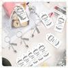 20 Sets Music Party Favors Bulk Music Keychain With Cards Organza Bag For Birthday Party Music Theme Party Decor Supplies
