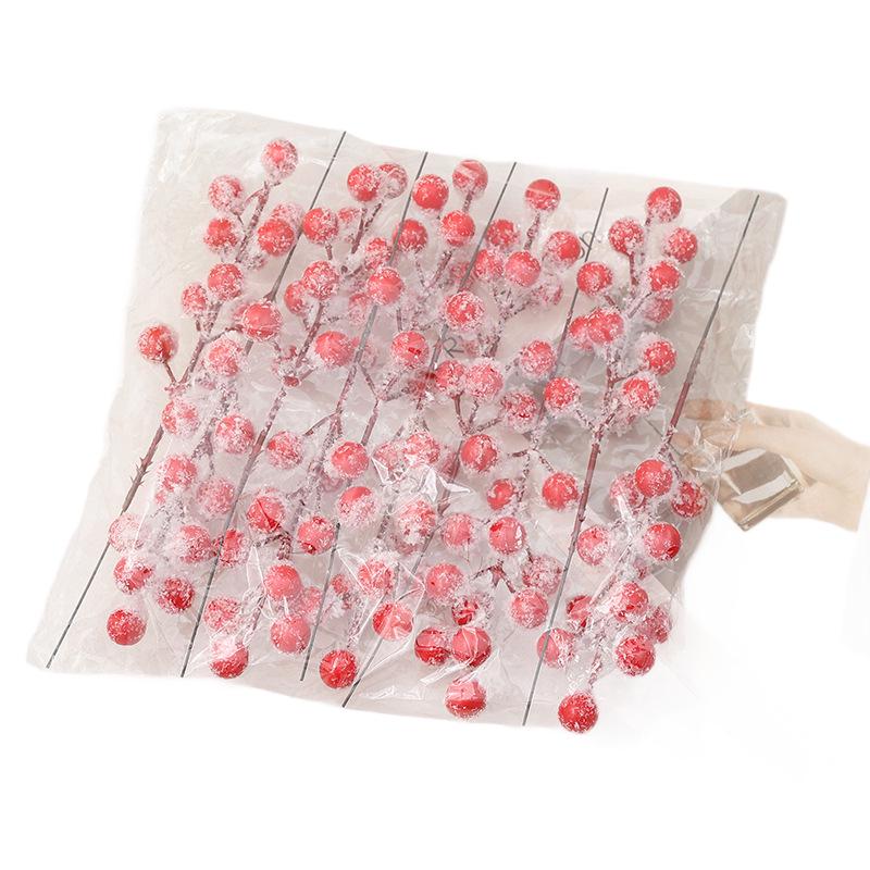 Artificial Frosted Red Berry Christmas Decoration for Home Dining Table