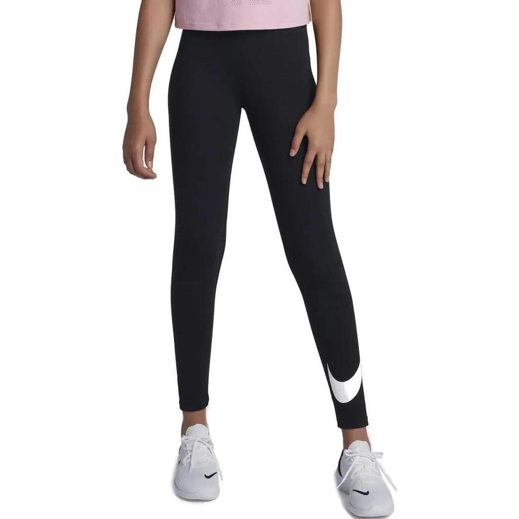 Nike Leggings Logo-Print Slim Fit Lässig Kinder-Leggings Schwarz AR4076-010