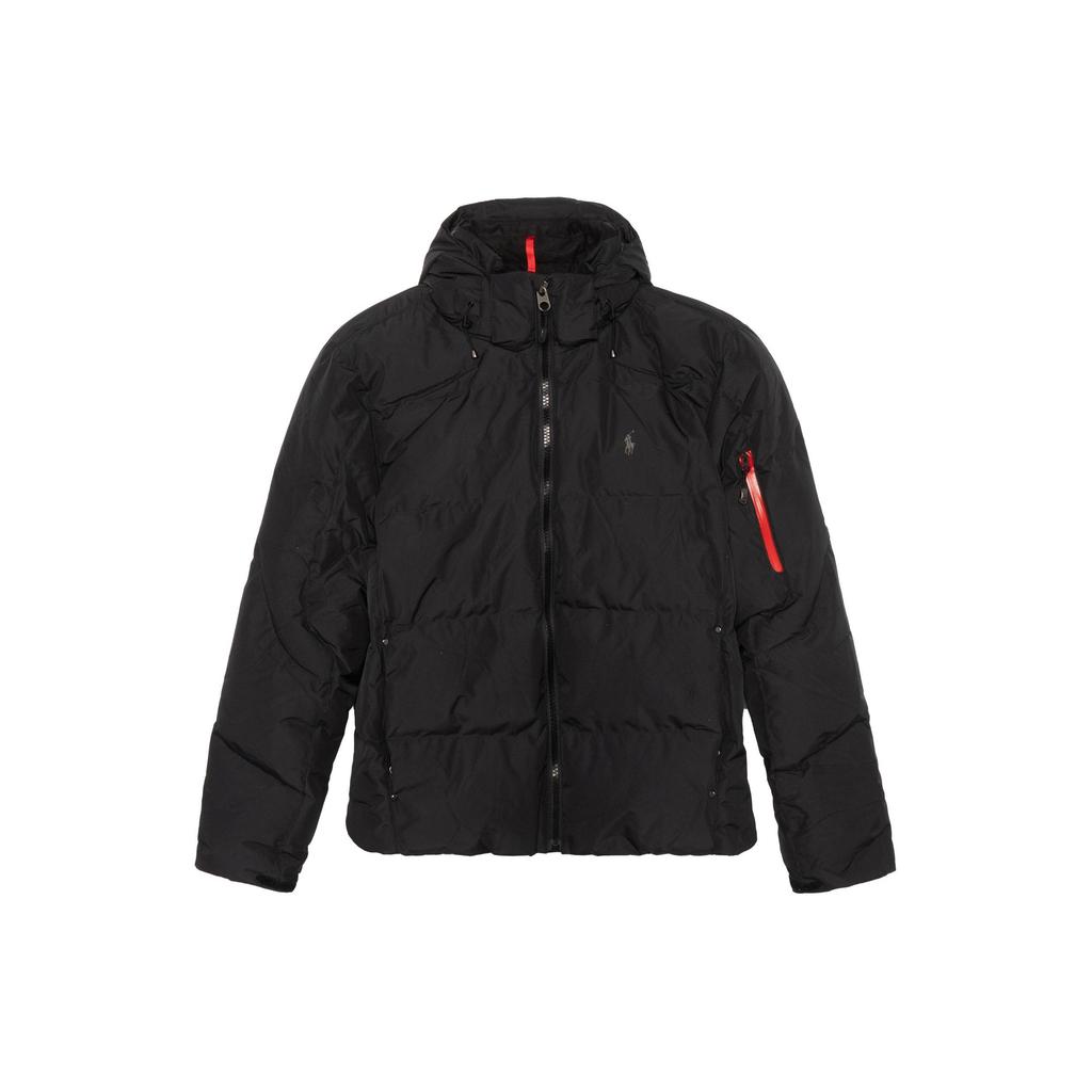 Polo Ralph Lauren SS23 Embroidered Stand Collar Hooded Down Jacket Men Jacket Black 710761907-001