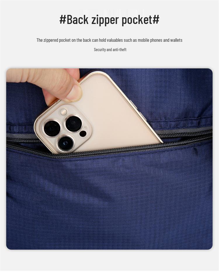 Ultralight Portable Outdoor Folding Backpack with Logo Print