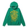 Unisex Hip Hop Oversized Hoodie With 3D Foil Web Print Cotton Heavyweight Sweatshirt Winter