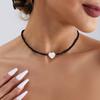 Bohemian Multilayer Handmade Beads Chain Fashion Necklaces Oil Heart Cross Pendant Jewelry For Women Accessories X0189