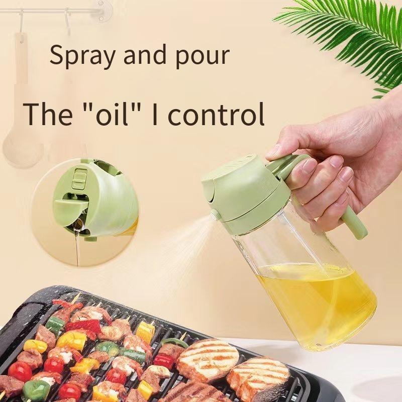 470ml Glas Sprühöl-Zerstäuberflasche Ölspender Ölbehälter Ölflasche BBQ Küche Backen Braten Picknick Küchenwerkzeug