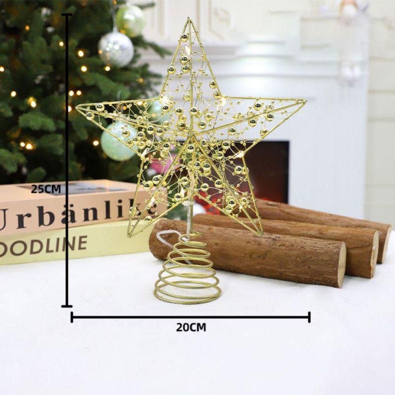 Estrella para la Punta del Árbol de Navidad Estrellas Luminosas LED Decoración para Fiesta Navideña