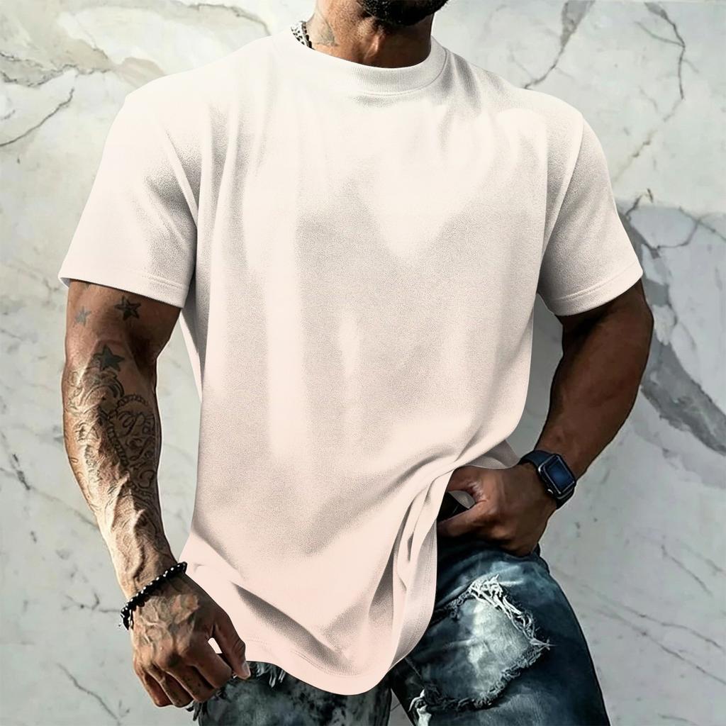 Men’s Vintage Short Sleeve T Shirt Loose Fit Breathable Summer Athletic Streetwear Casual Daily Top for Everyday Wear