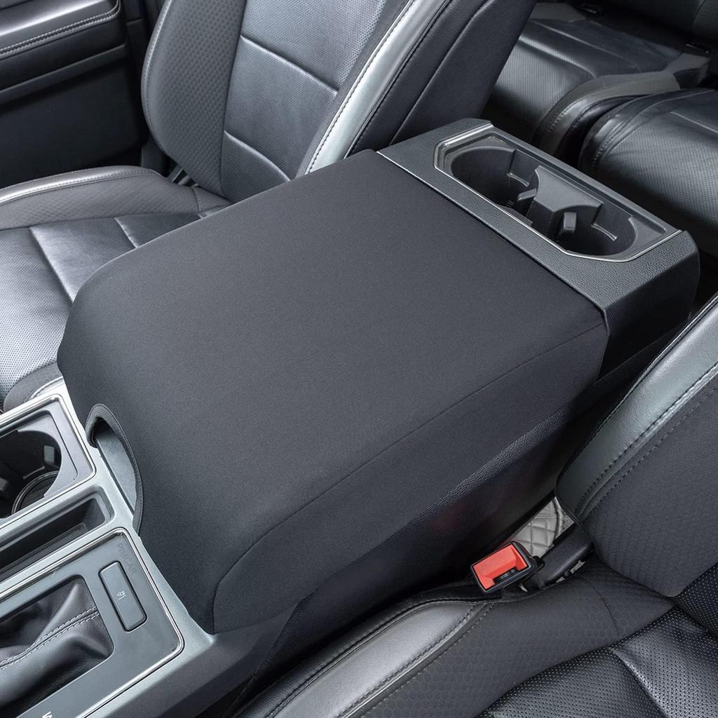 PIMCAR Center Console Cover For Ford 2015- F150, 2017- F250 F350 F450, 2018-2024 Expedition Interior Accessories Soft Cozy Neoprene Armrest Cover