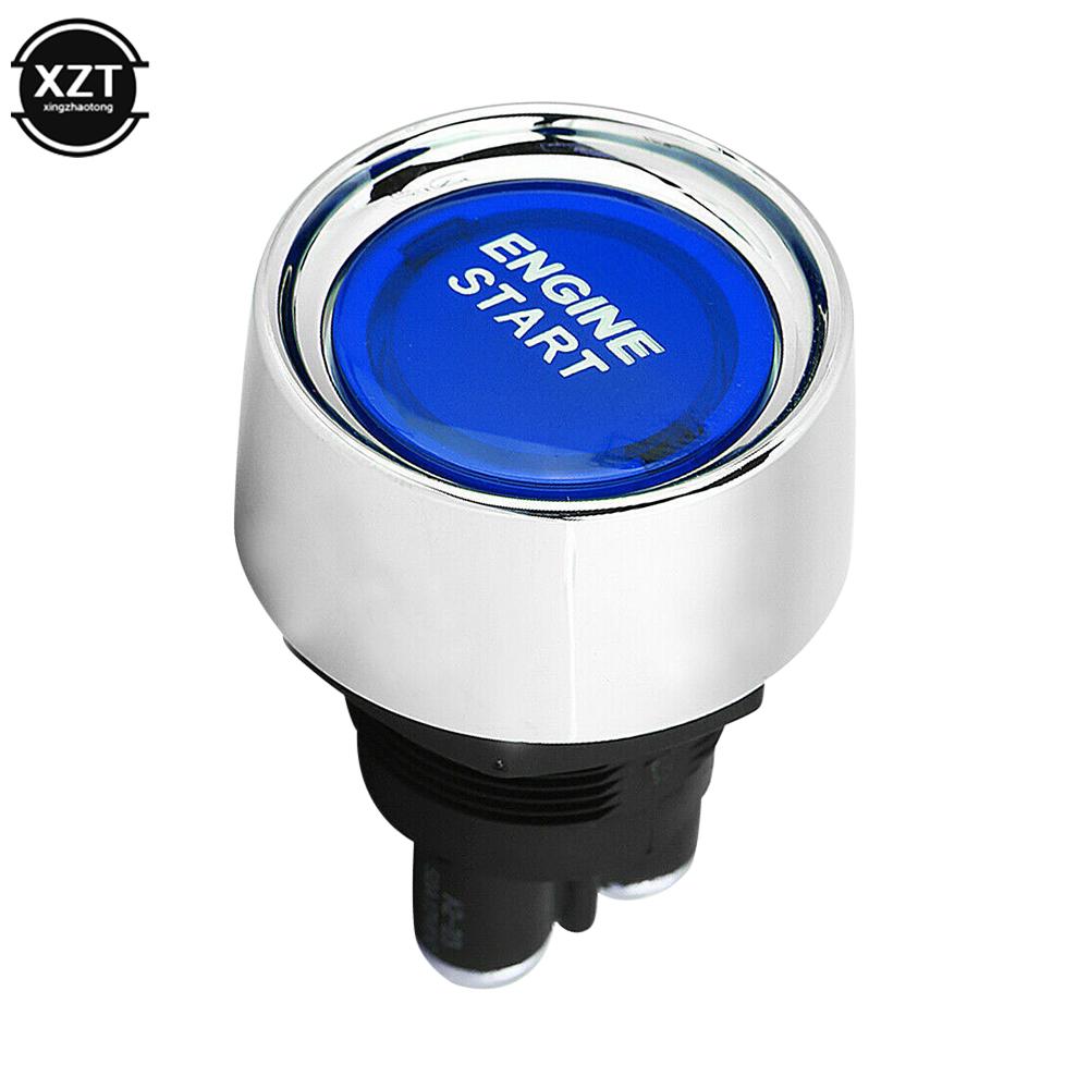 

Кнопка запуска двигателя металлическая кнопка запуска остановки с LED подсветкой водонепроницаемый переключатель питания двигателя автомобиля 12В синий