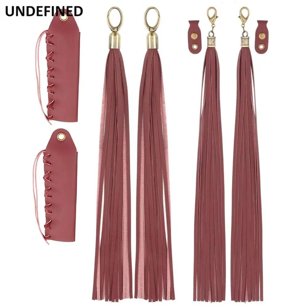 Motorcycle Brake Lever Leather Fringe Hand Grips Cover Tassel For Harley Indian Chief Classic Cafe Racer Cruiser Chopper Custom