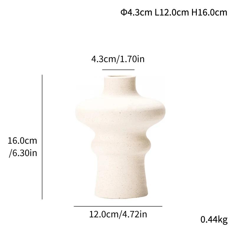 Plain fired ceramic vases, living room decorations, ornaments, dried flowers, fresh flowers, hydroponic flower arrangements vase