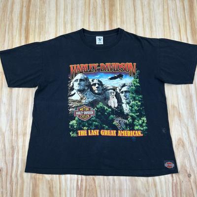 Vtg 1988 Harley Davidson Mount Rushmore T Shirt The Last Great American XL Unisex T-Shirt