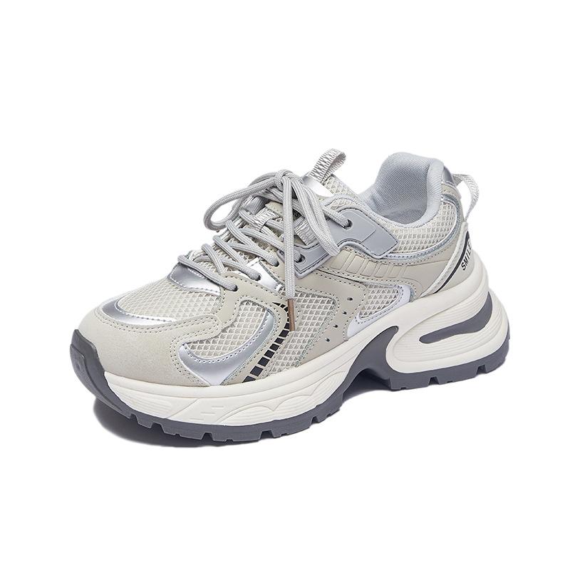 Ins Korean Version of the New Dad Shoes for Women's Spring Students Sports Running Casual Thick Soles To Increase Height Street Shot F2419