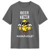 Beer Time Retro Duck Meme Party Lovers WoUnisex T Shirt Unisex Pure Cotton Novelty TShirts O Neck Tee Shirt Short Sleeve Clothes