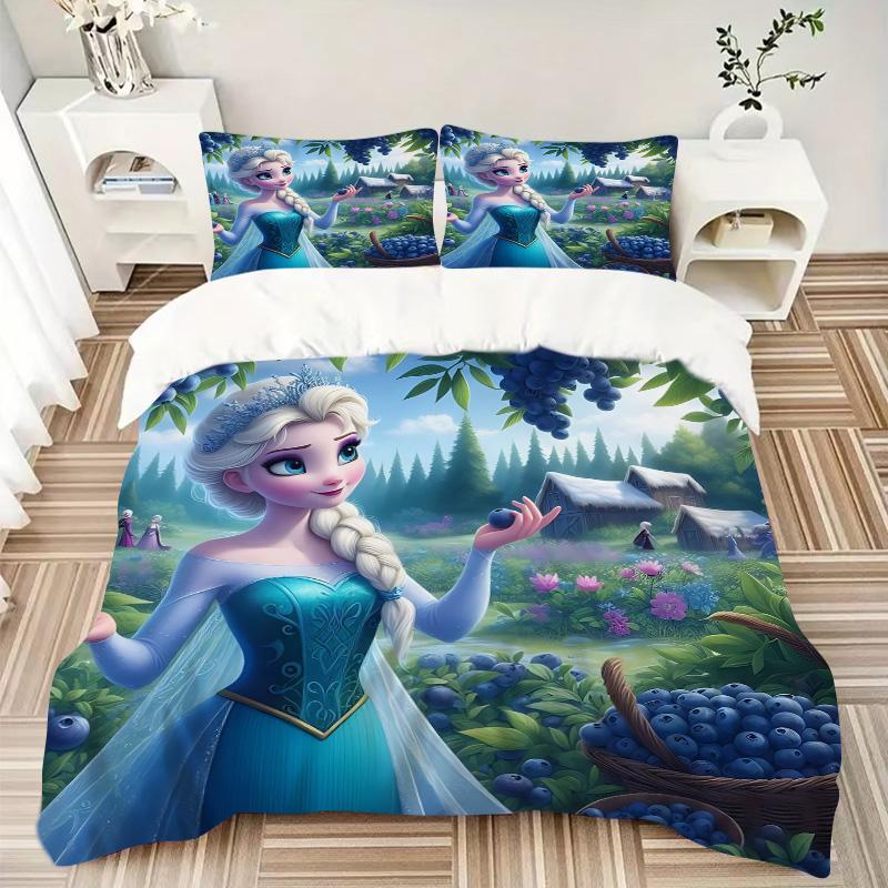 Elsa Garden Print 3Pcs Bedding Setduvet Cover With 2 Bedropillowcase Home Birthday Gift