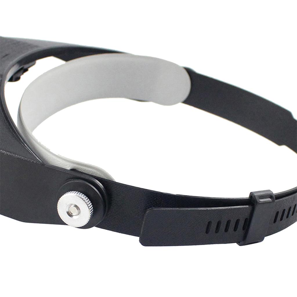 Magnifying Glass, Head Magnifier with Light 1.2X/1.8X/2.5X/3.5X 4 Detachable Lenses Illuminated Headband Magnifying