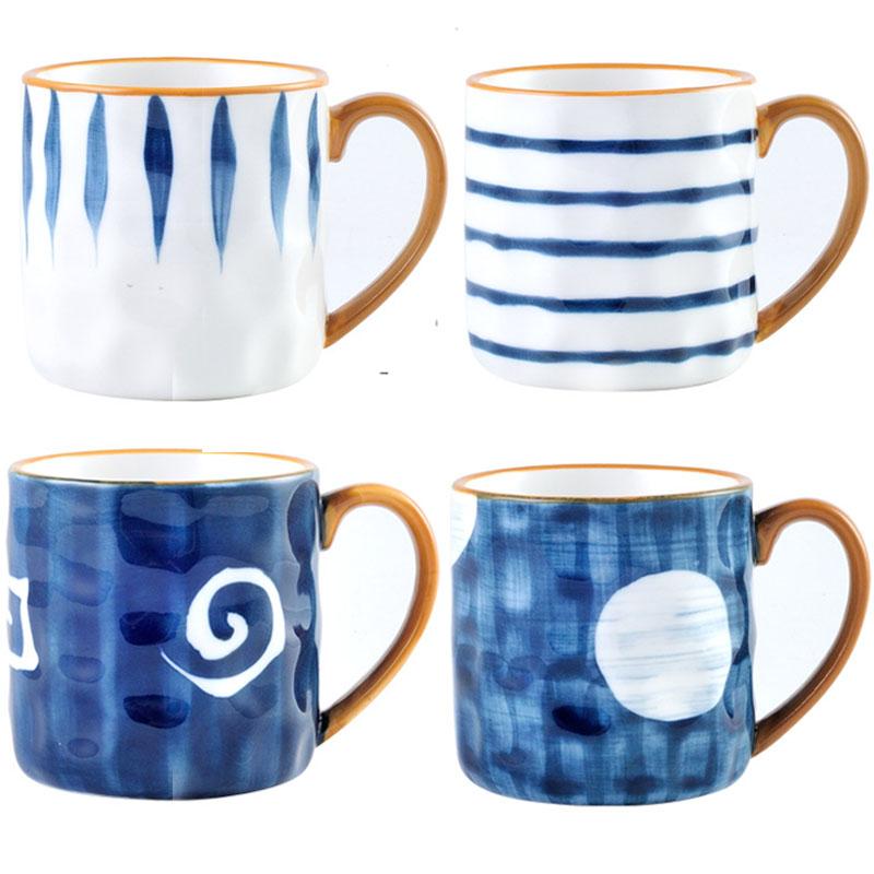 300ML Ceramic Coffee Mug Japanese Style Household Water Cup With Handlegrip Couple Cup Fashion Office Home Birthday Gift