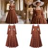 Renaissance Lady Dress With Linen Fabric For Medieval Themed Stage Costumes For Women And Men