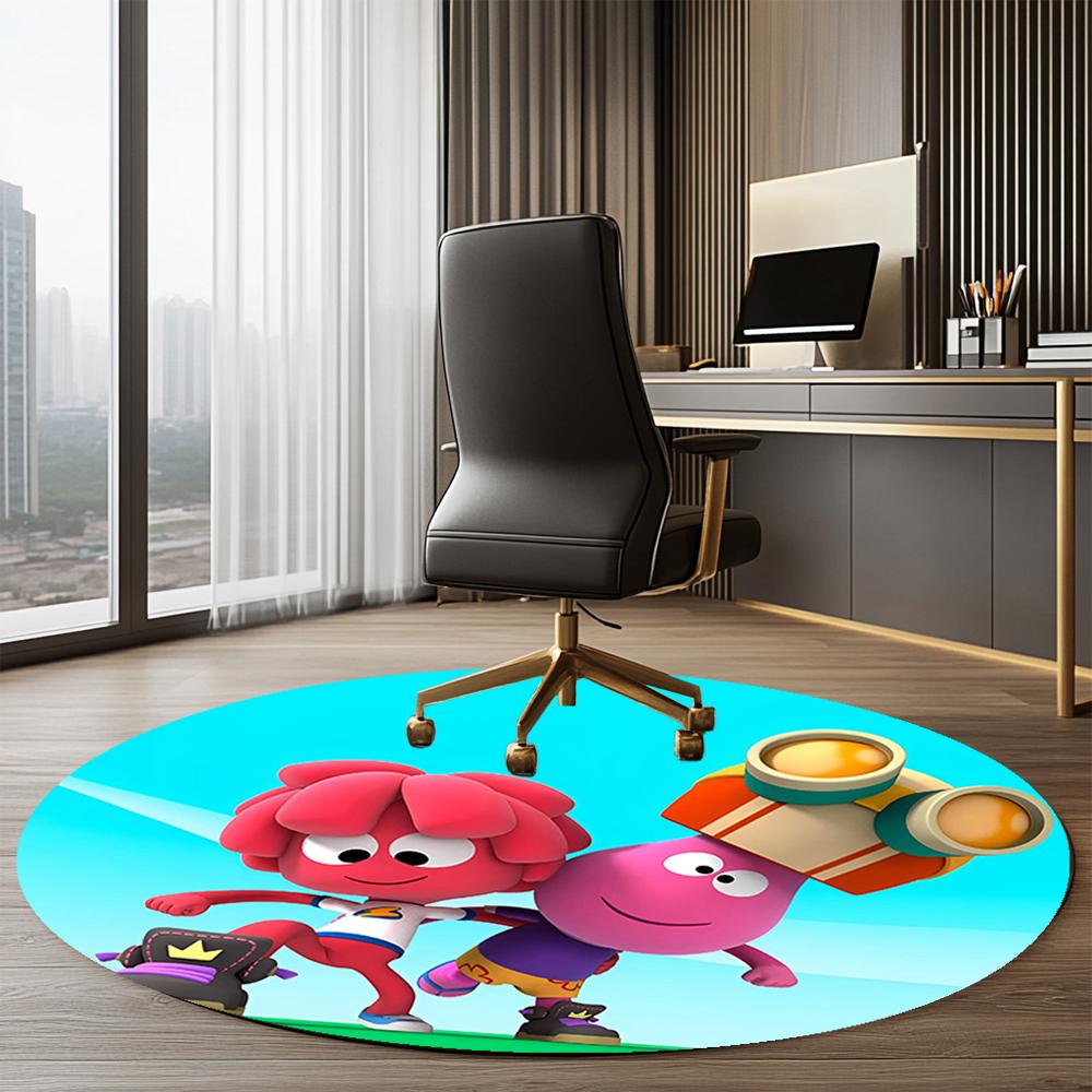 Jelly Jamm Printed Round Rug Carpet Chair Rug Area Rug Entryway Doormats,for Office Chair Living Room Bedroom Kitchen Room.