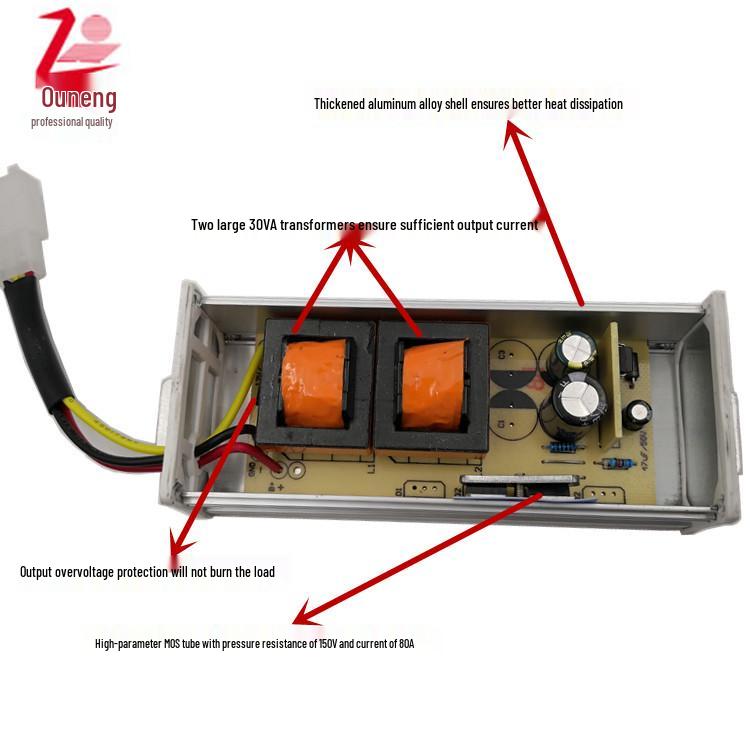 Universal High-Precision DC-DC Converter: 72V-120V to 12V 20A for Electric Vehicles