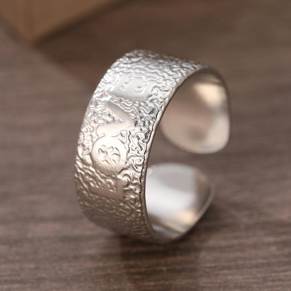 

Stainless Steel Rings Vintage Exquisite Adjustable Open Hollow Rings For Women Jewelry Banquet Gifts Non-fading High-quality New Adjustable