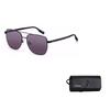 Montblanc Logo Metal Square Sunglasses Men sunglasses Black MB0184