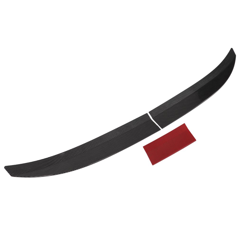 3pcs Rear Trunk Spoiler Kit ABS Adjustable Wearproof Heat Resistant Universal for SedanCarbon Fiber Style