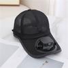 USB Rechargeable Solar Fan Hat Breathable Mesh Baseball Hat Cooling Fan Hat With Adjustable Speed For Men Women Unisex