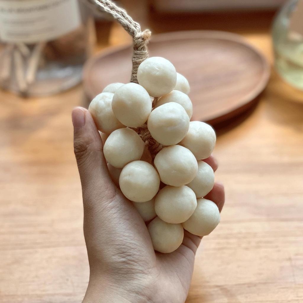 Sapone Artigianale all'Uva | Sapone da Bagno Naturale a Forma di Frutta | Olio d'Oliva e Olio di Cocco | 150g/255g/300g