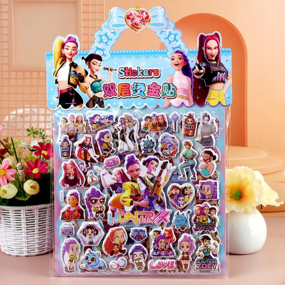 Children's Cartoon Double-layer Three-dimensional Bubble Sticker