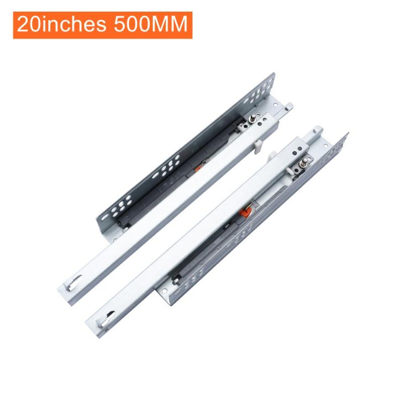 

2PC/1Pair Rebound Press Push To Open Under Mount Furniture Kitchen Bath Drawer Slide Rail Runner DTC Brand 25KG