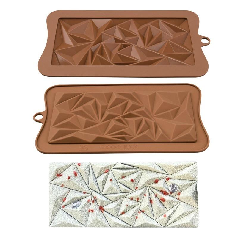 New Silicone Chocolate Mold Multiple Square Shapes Cake Mould Jelly Candy 3D DIY Kitchen Accessories Reusable Baking Tools