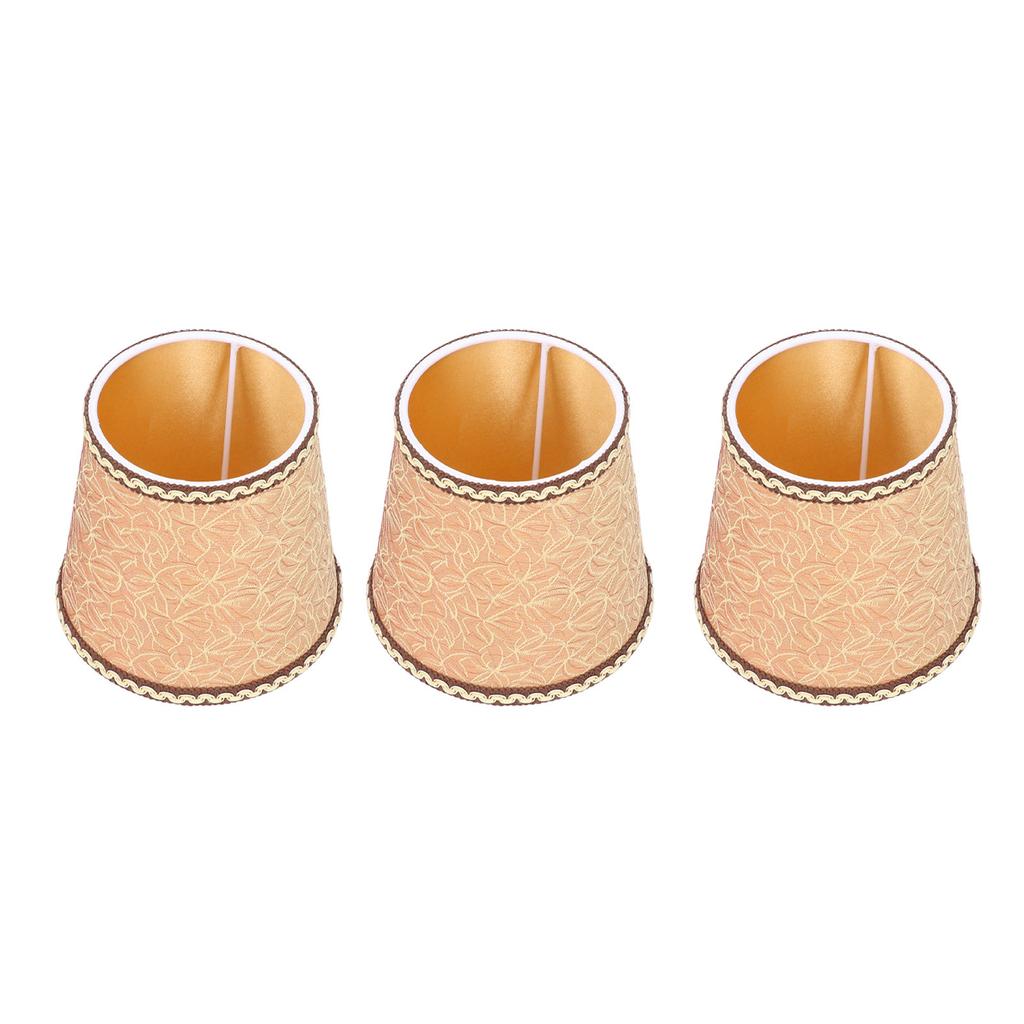 3Pcs Fabric Lampshade High Light Transmittance Perfect Edging Interventional Installation Safety