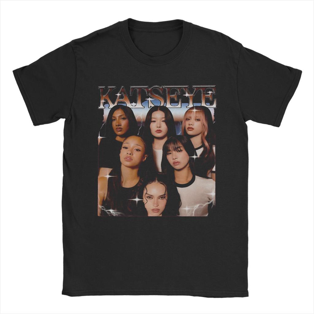KATSEYE Kpop Girl Group Graphic Printed T Shirts Men Women  Pure Cotton  Tee Shirt Clothing
