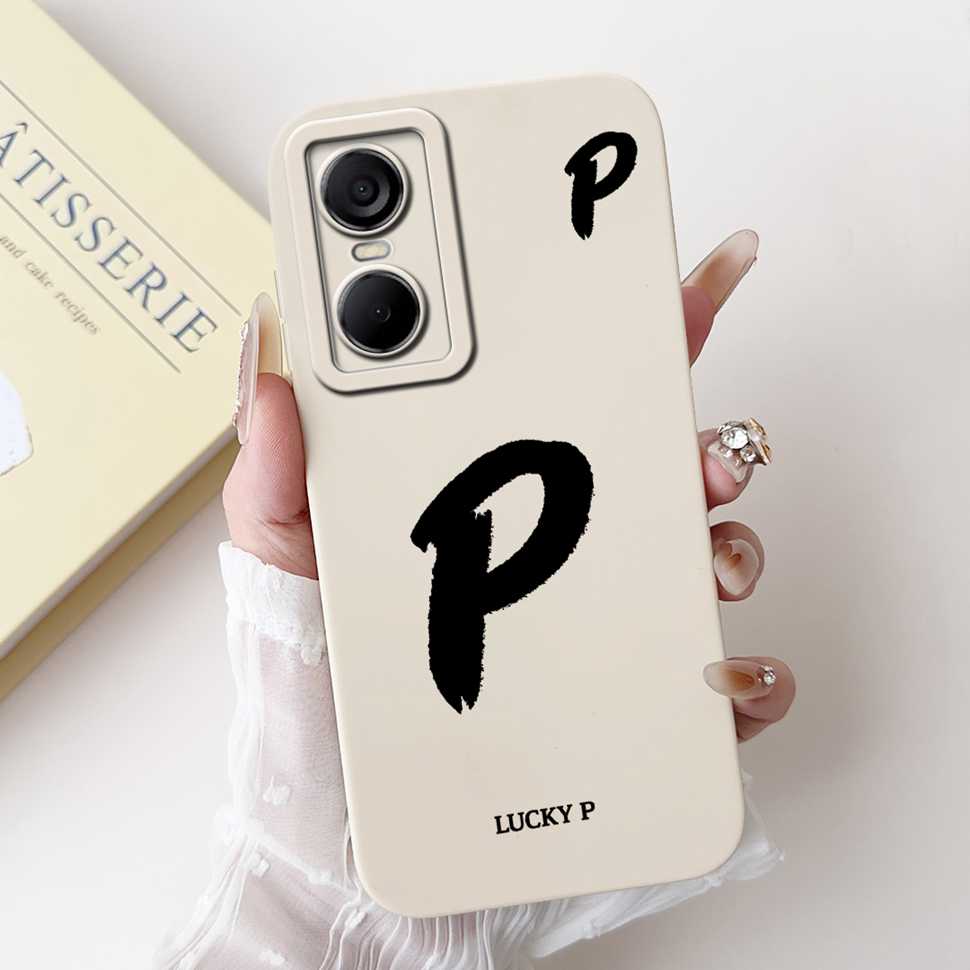 Luckly Letters Cover For Tecno Pop 6 Pro Case 2022 Silicone Soft TPU Phone Case For Tecno Pop6 Pop 6 Pro Bumper 6.6"