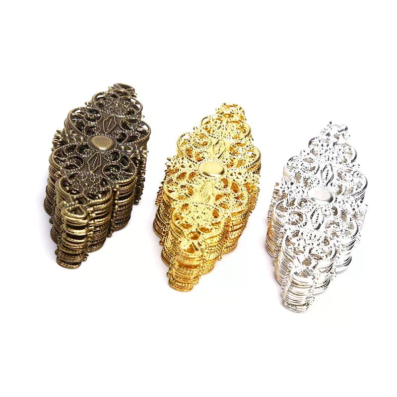 20 Stück filigrane Blumen-Verbinder zum Basteln, Verzierungen, Schmuck