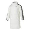 Chaqueta Plumífero 3S L Cortavientos Hidrófugo Cálido con Capucha Rayado Largo Medio Abrigo Plumón de Pato Chaqueta Hombre Blanco KC2497