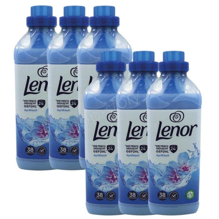 SHOP-STORY - LENOR950BL_6x : Pack de 6 Adoucissants LENOR Bleu Fraîcheur d'Avril 950mL - 228 lavages