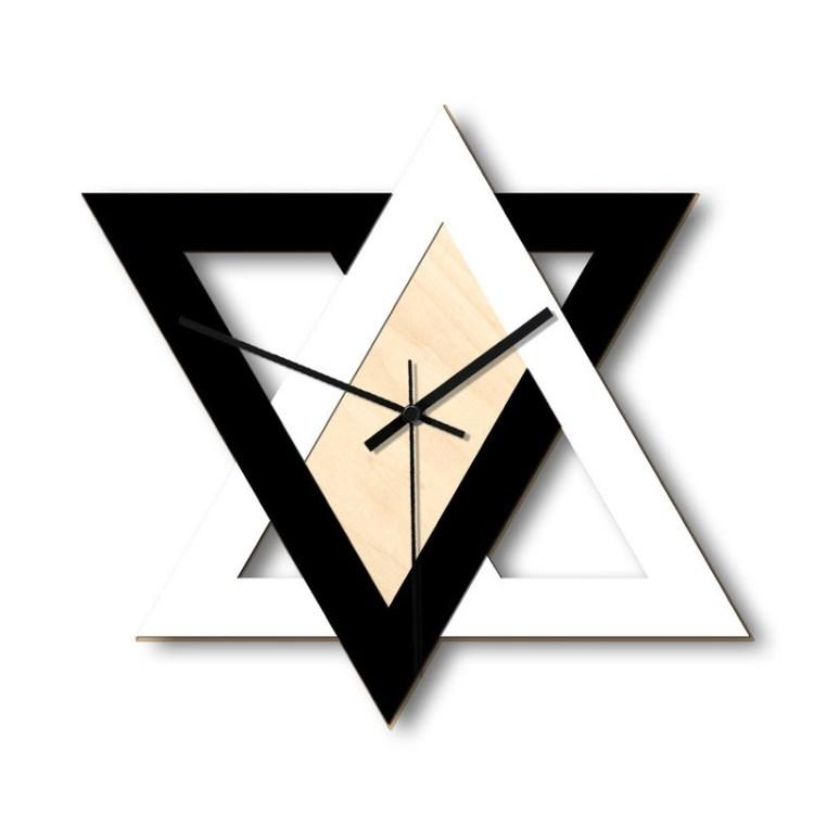 

Black and White Retro Silent Wall Clock Home Decoration Type A