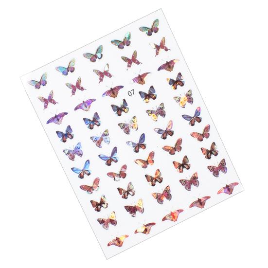 

Наклейка самоклеящаяся съемная для ногтей 1 лист с рисунком бабочки невыцветающие ногти для вечеринки 7