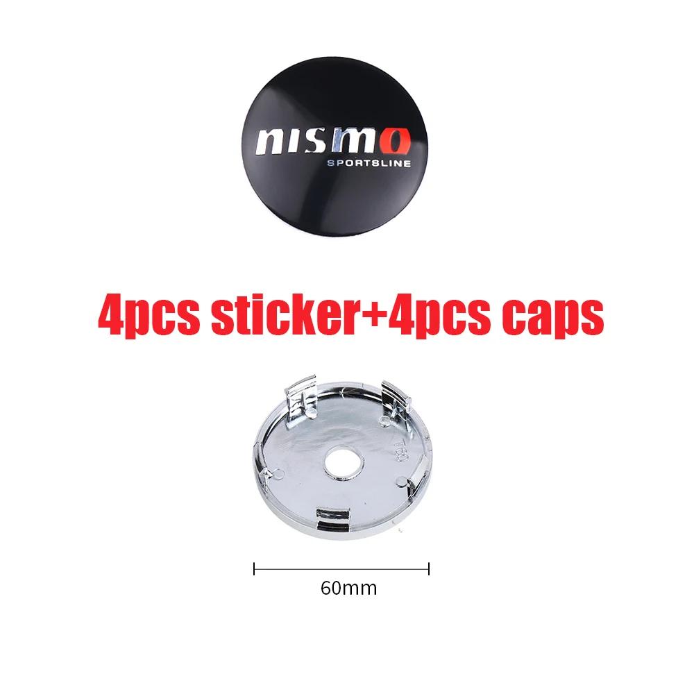 4Pcs 54/60mm Original Car Wheel Hub Center Caps Rim Cover Nissan X-trail T32 Patrol Altima Sentra Kicks Qashqai J10 J11