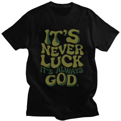 Male Religious Christian God Quote Faith Jesus T Shirt 100 Cotton Tshirt Leisure Novelty Creative Graphics Tees Shirt
