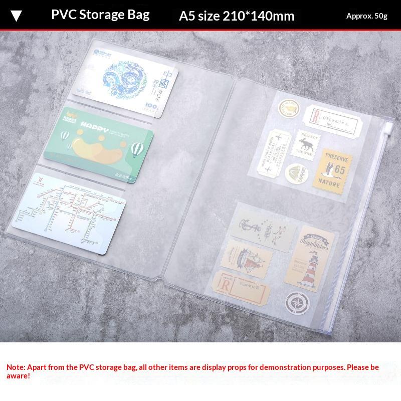 Kraft Paper File Folder For Refillable Travel Journals Standard Passport Size Refill Insert Cards Organizer