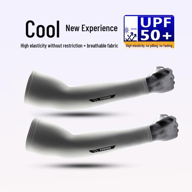 Men's UV Protection Cooling Arm Sleeves - Ice Silk Breathable Summer Sleeves for Cycling