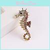Animal Brooch Pin Alloy Water Drilling Seahorse Fashion Accessory For Women