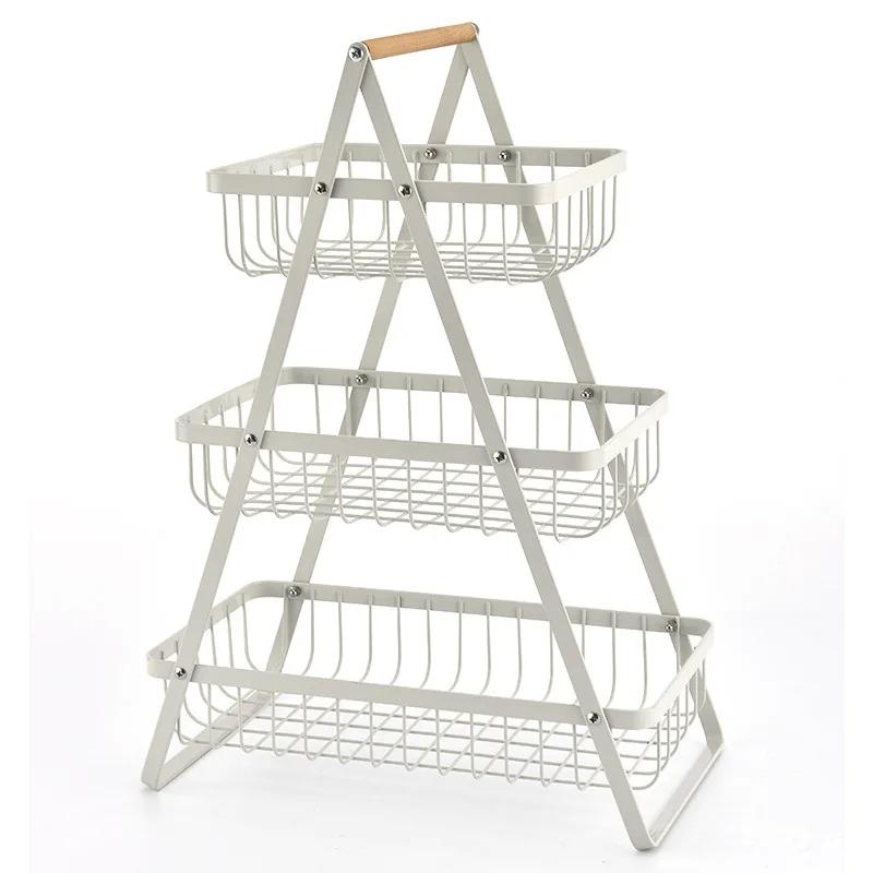 2 Tier Countertop Fruit Basket,Portable Fruit Bowle Basket for Kitchen Organizer Storage & Fruits Vegetable Bread Snacks Basket