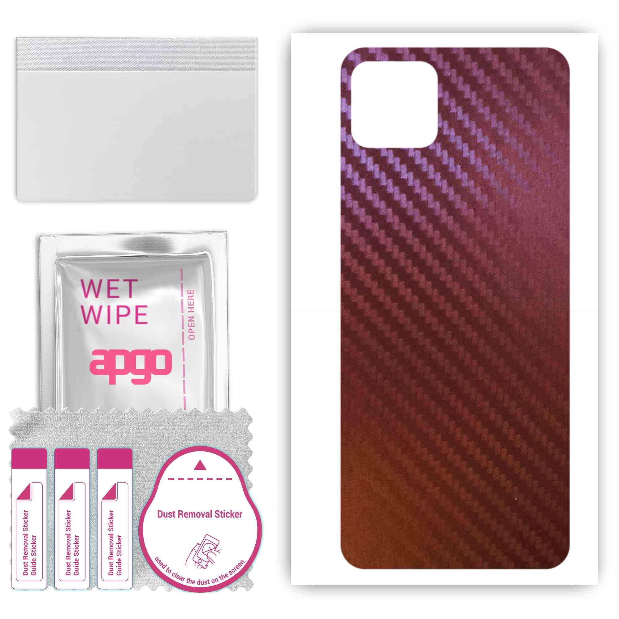 

apgo skin sticker film foil vinyl for the BACK compatible with Oppo A72 5G, scratch-resistant, easy to install - Carbon Chameleon CAKA5