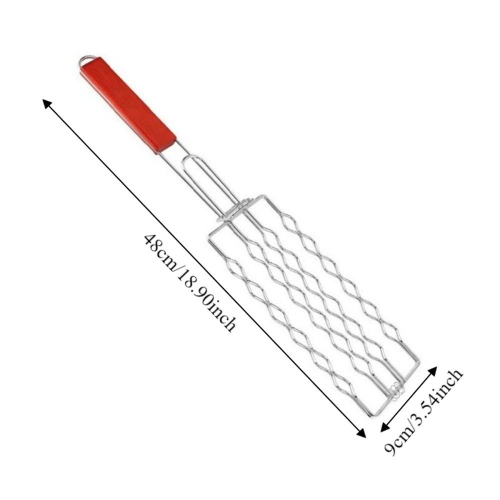 Detachable Sausage Barbecue Net Non Stick Barbecue Net Clip  for Outdoor Camping