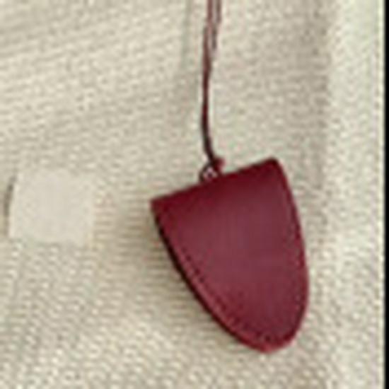 

Women s High-End Red Leather Necklace with Key Bag and Eye Chain for Autumn/Winter