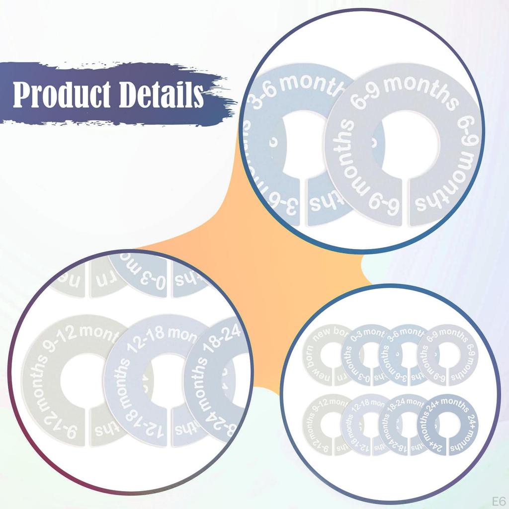 8 Pieces Wardrobe Dividers for Babies Clothes Organizer Nursery Room Decor Hanger Separator Divides